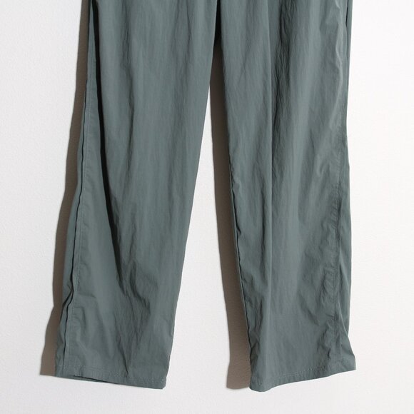 Madewell MWL Track Pants High Rise Straight Leg Pull-On Waist Green Size Medium - Picture 3 of 13